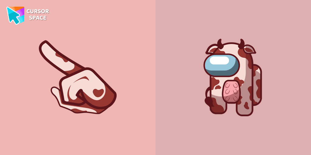 Among Us Funny Cow Character cursor cursor pack